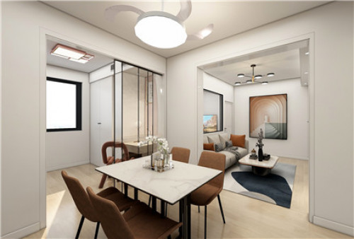 聚通装潢设计案例-普陀区双山路新村路交叉处公寓75㎡现代简约装修案例