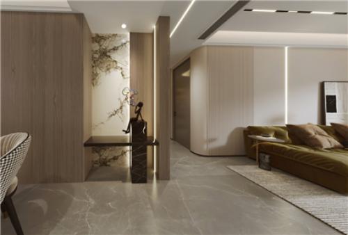 聚通装潢设计案例-浦东新区绿地东上海157㎡意式轻奢装修案例