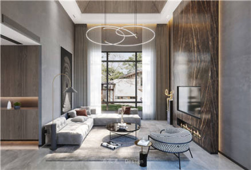 聚通装潢设计案例-松江区佘山三号320㎡现代风格独栋别墅装修效果