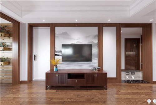 聚通装潢设计案例-黄浦区永业仁德坊160㎡新中式装修效果