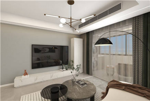 聚通装潢设计案例-闵行区东川苑100㎡现代简约装修效果