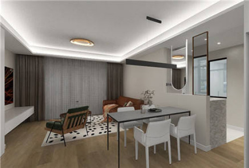 聚通装潢设计案例-徐汇区中海瀛台84㎡现代简约装修效果