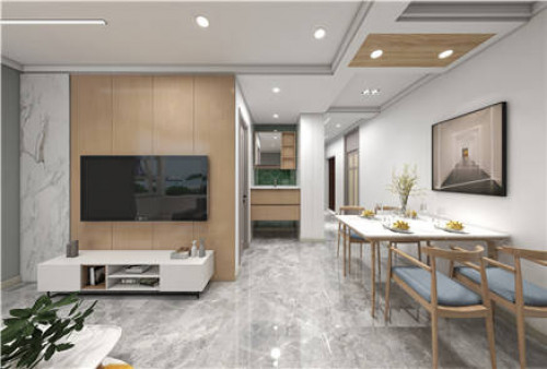 聚通装潢设计案例-宝山区宝林枫景苑86㎡现代简约装修效果