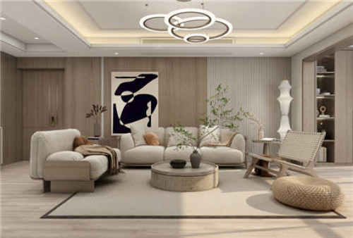 聚通装潢设计案例-普陀区阳光威尼斯140㎡现代简约装修效果