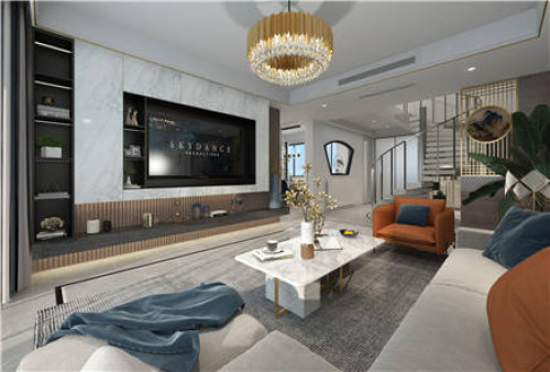 聚通装潢设计案例-嘉定区清水湾160㎡现代轻奢装修效果