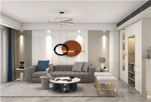 聚通装潢设计案例-浦东新区雪野家园137㎡现代简约装修效果