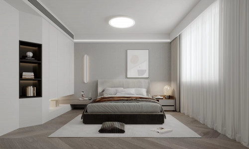 聚通装潢设计案例-长宁区定威小区88㎡现代简约装修风格